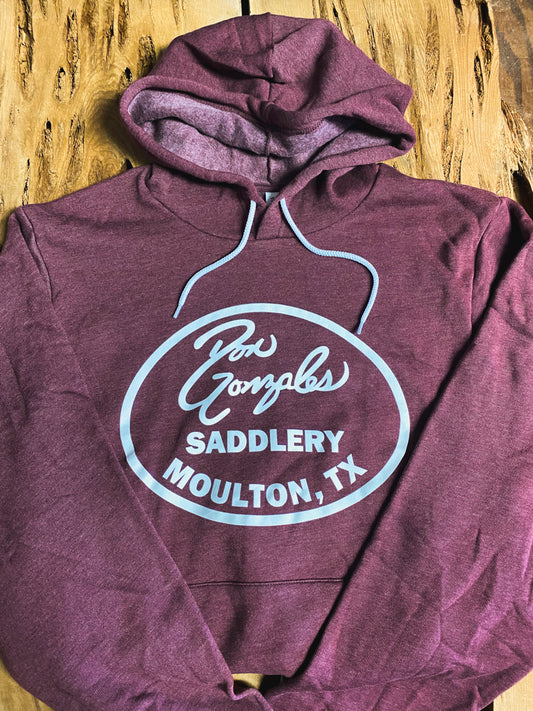 DG Saddlery Logo Hoodie - Heather Maroon