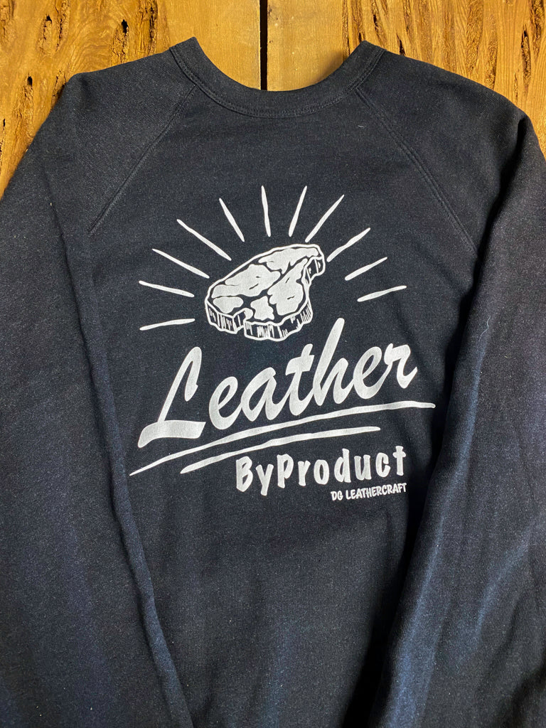 "Leather ByProduct" SweatShirt - Black