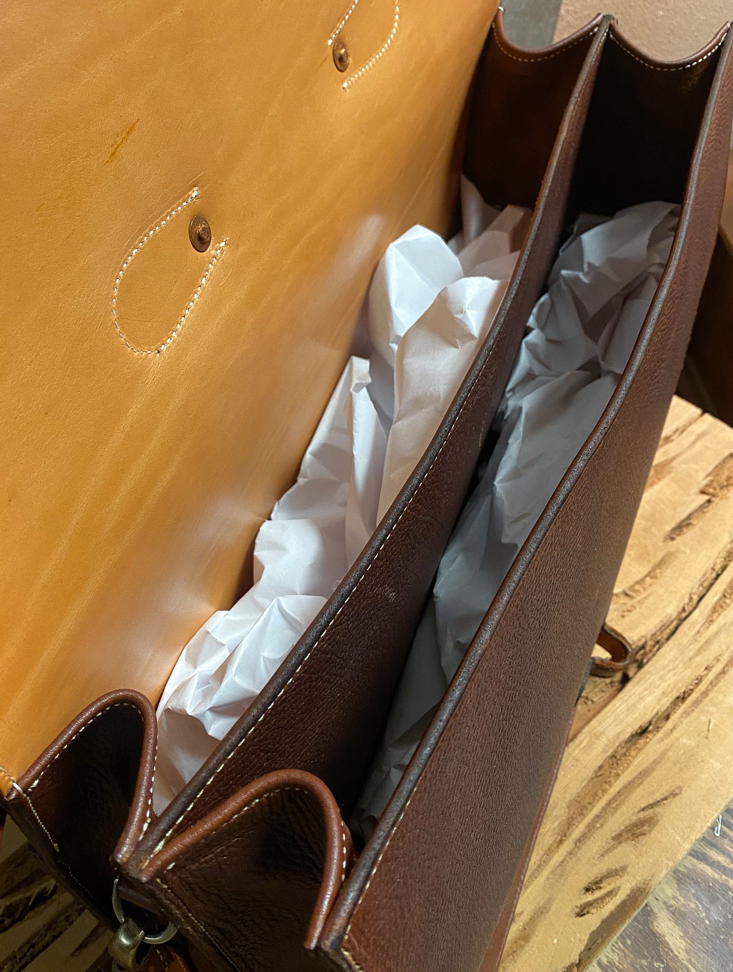 Leather Briefcase - The "Buckhorn" Bag