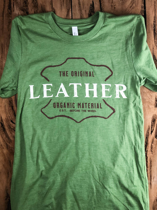 DG LeatherCraft "Leather" Graphic T-Shirt -Green