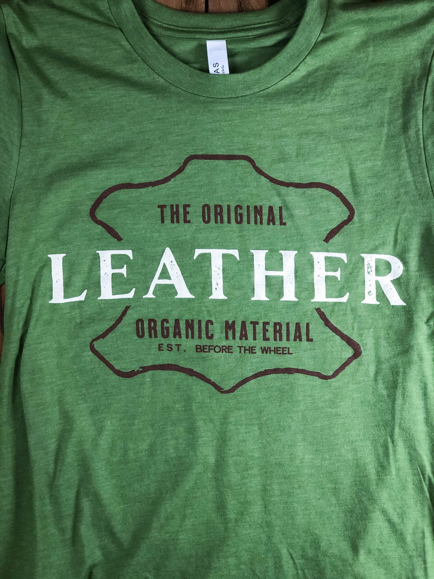DG LeatherCraft "Leather" Graphic T-Shirt -Green