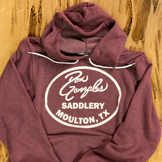 DG Saddlery Logo Hoodie - Heather Maroon Color