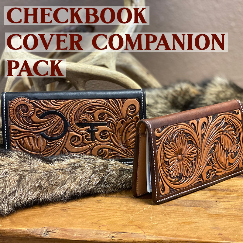 Leather Checkbook Cover Companion Pack