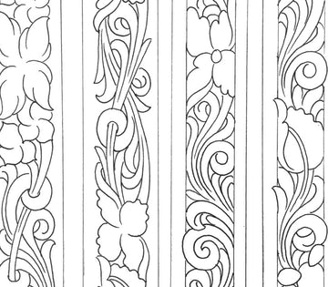 Belt Patterns Rectangle Belt Tooling Patterns – DG Saddlery Store