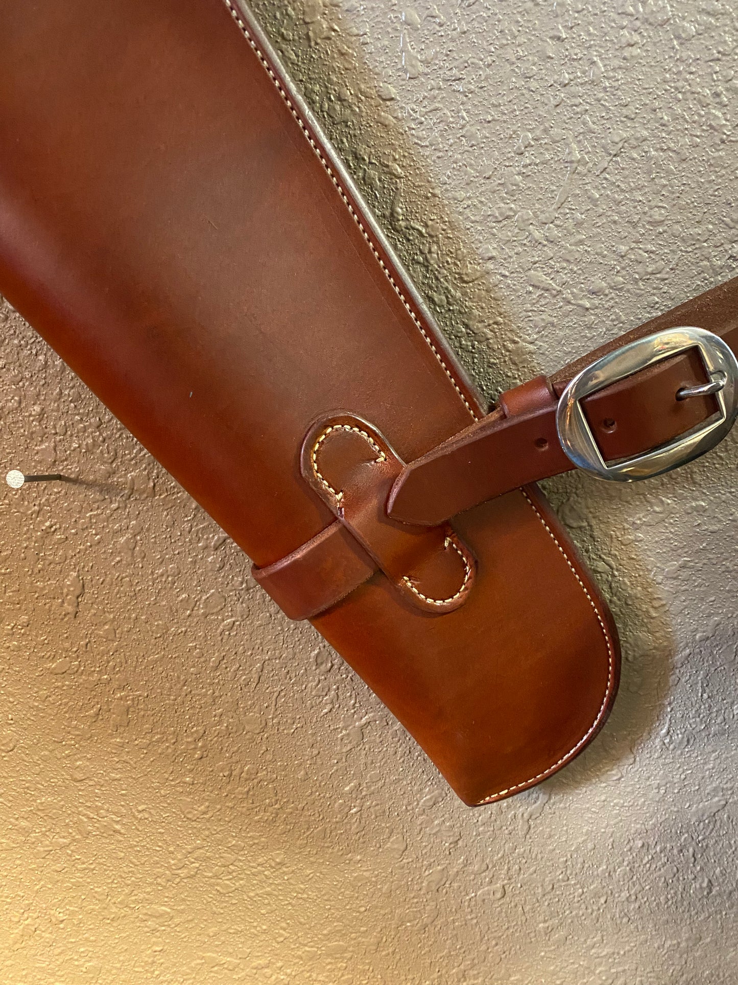thumbnail image 2 of Smith's Leather Oiled Rough Out Saddle Bags With Gun Scabbard - Western Tack, USA Made 2 of 4