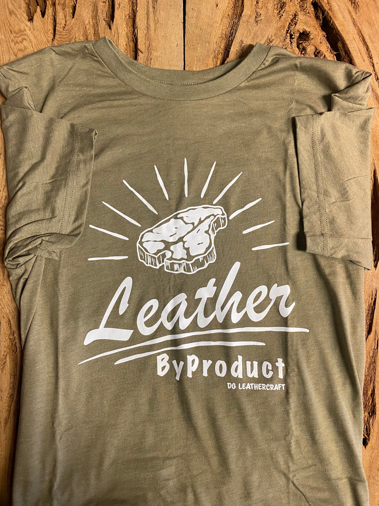 “Leather Byproduct” Tshirt - Olive