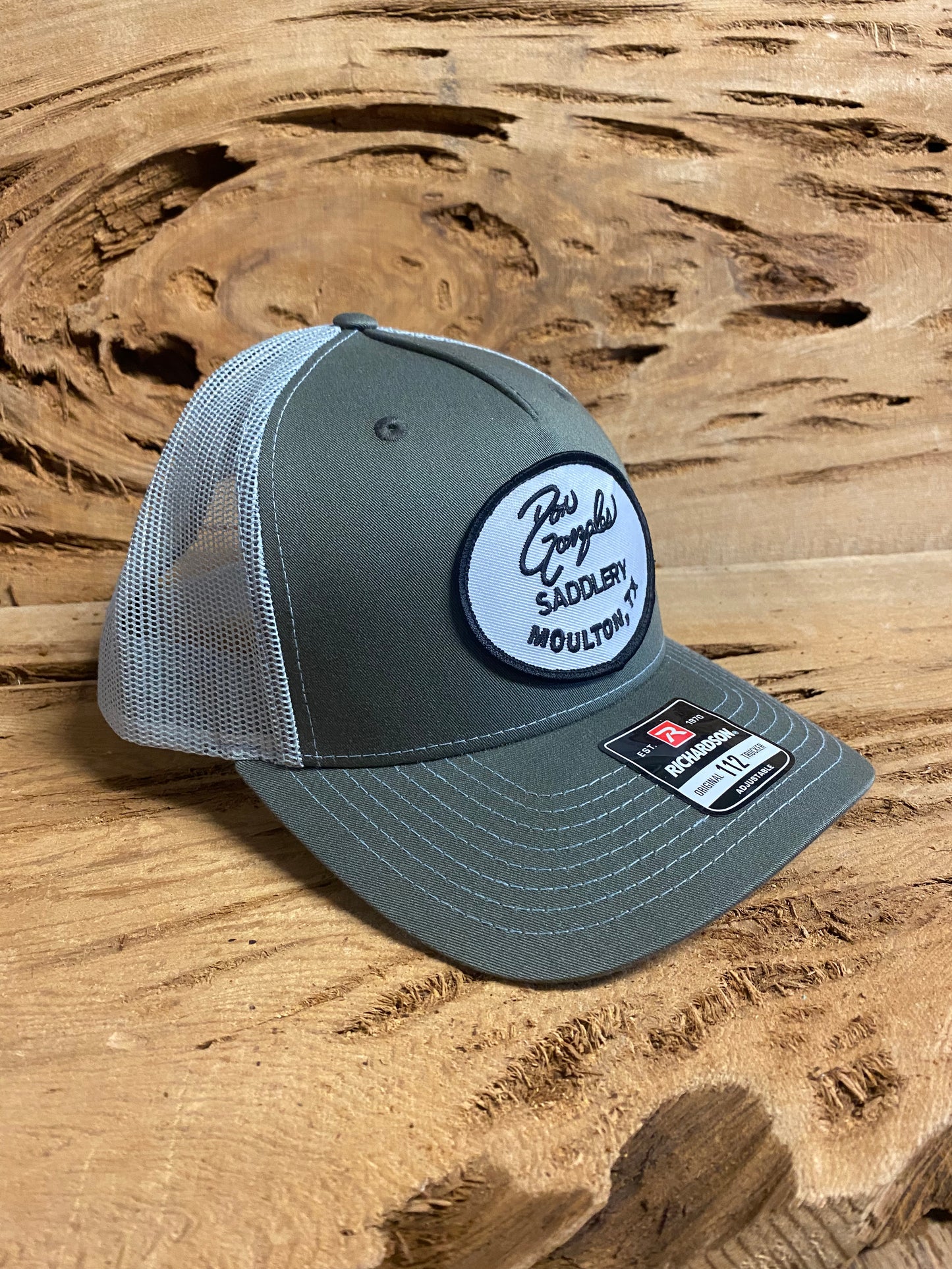 Mesh Back Cap with Logo Patch - Olive