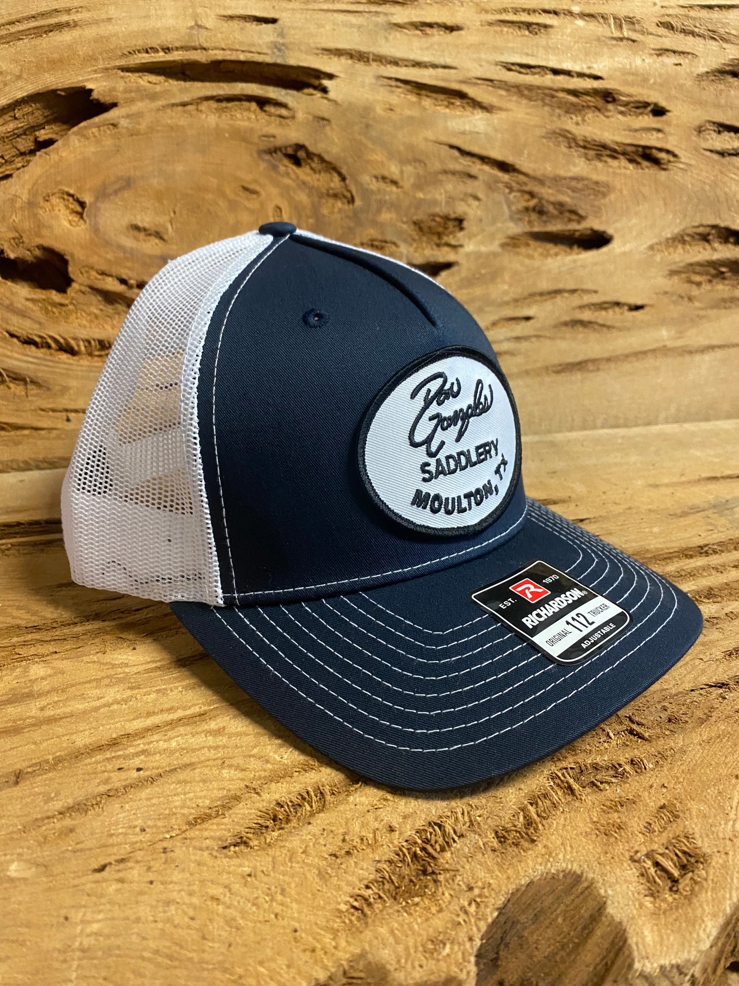 Mesh Back Cap with Logo Patch - Navy